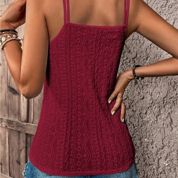 Boho orange cutout cami top - Picture 9 of 16